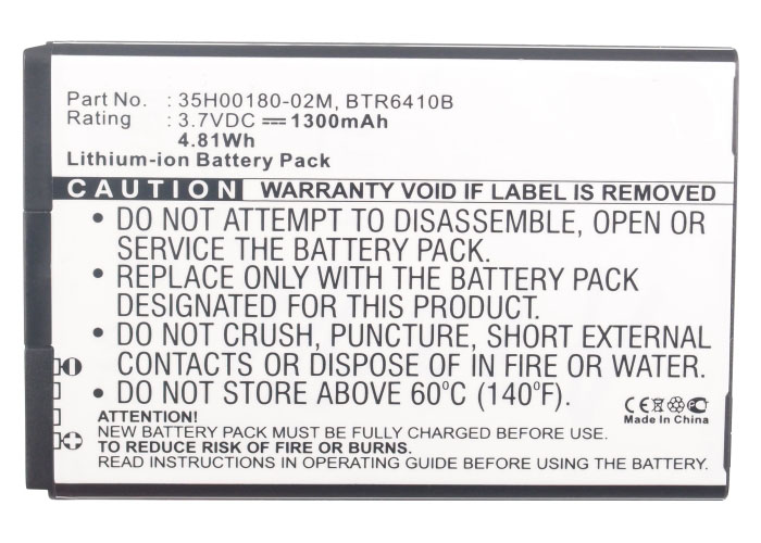 Synergy Digital Cell Phone Battery, Compatiable with HTC 35H00180-02M, 35H00181-01M, 35H00184-01M, BTR6410B Cell Phone Battery (3.7V, Li-ion, 1300mAh)