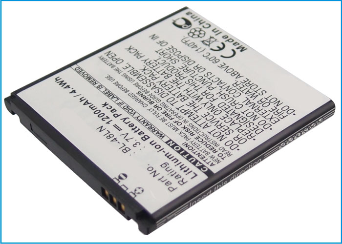 Synergy Digital Cell Phone Battery, Compatiable with LG BL-48LN Cell Phone Battery (3.7V, Li-ion, 1200mAh)