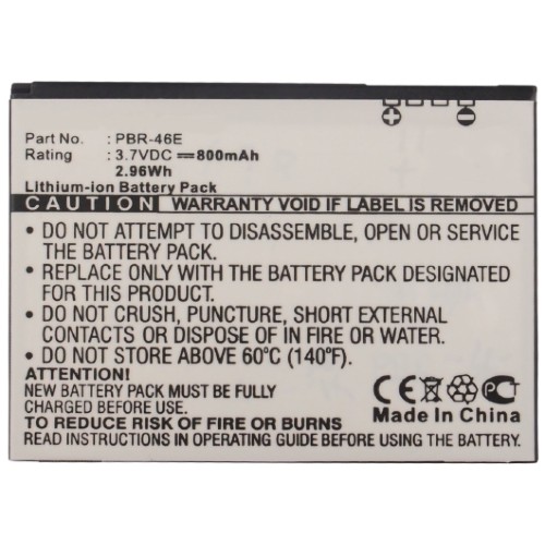 Synergy Digital Cell Phone Battery, Compatiable with Pantech PBR-46E Cell Phone Battery (3.7V, Li-ion, 800mAh)