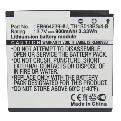 Synergy Digital Cell Phone Battery, Compatiable with Samsung EB664239HU, EB664239HUCSTD Cell Phone Battery (3.7V, Li-ion, 900mAh)