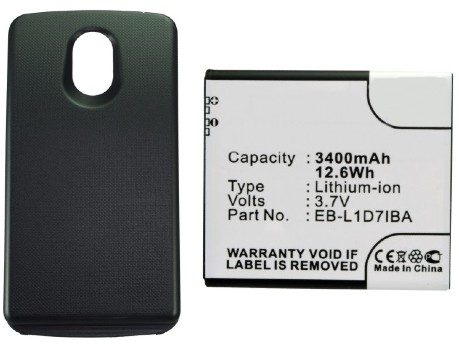 Synergy Digital Cell Phone Battery, Compatiable with Samsung EB-L1D7IBA Cell Phone Battery (3.7V, Li-ion, 3400mAh)