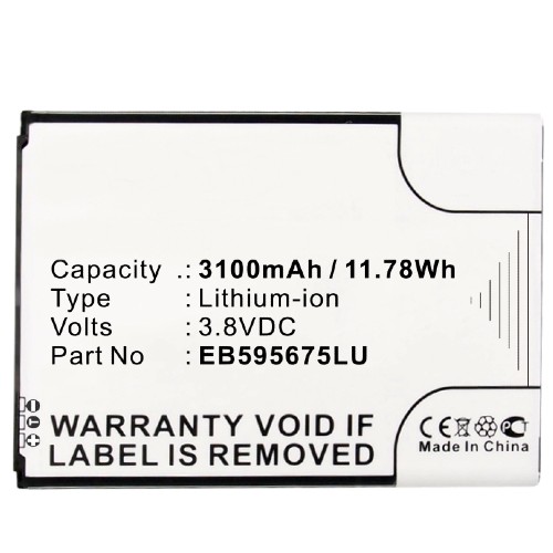 Synergy Digital Cell Phone Battery, Compatiable with Samsung EB595675LU, EB-L1J9LVD, Samsung Cell Phone Battery (3.8V, Li-ion, 3100mAh)