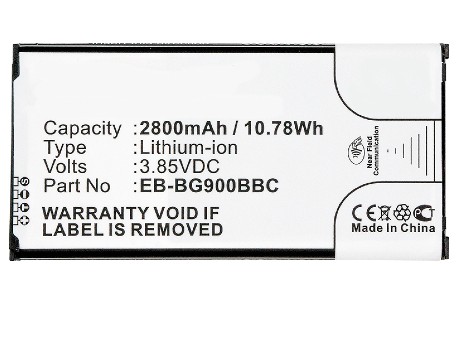 Synergy Digital Cell Phone Battery, Compatiable with Samsung EB-BG900BBC, EB-BG900BBE, EB-BG900BBK, EB-BG900BBU Cell Phone Battery (3.85V, Li-ion, 2800mAh)