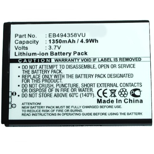 Synergy Digital Cell Phone Battery, Compatiable with Samsung EB494358VU Cell Phone Battery (3.7V, Li-ion, 1000mAh)