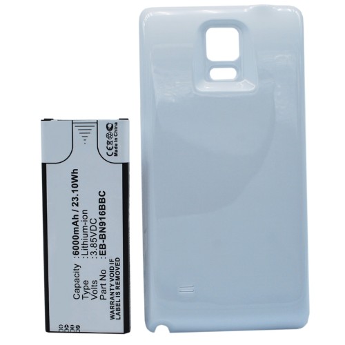 Synergy Digital Cell Phone Battery, Compatiable with Samsung EB-BN916BBC Cell Phone Battery (3.85V, Li-ion, 6000mAh)