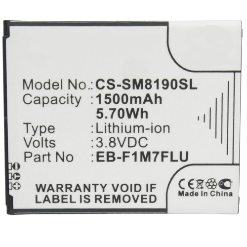 Synergy Digital Cell Phone Battery, Compatiable with Samsung EB-F1M7FLU, GH43-03795A Cell Phone Battery (3.8V, Li-ion, 1500mAh)