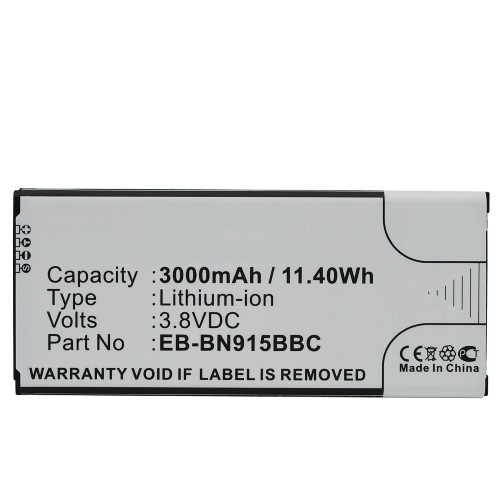 Synergy Digital Cell Phone Battery, Compatiable with Samsung EB-BN915BBC, EB-BN915BBE, EB-BN915BBK Cell Phone Battery (3.8V, Li-ion, 3000mAh)