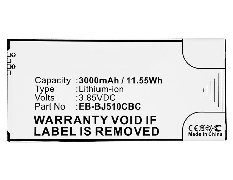 Synergy Digital Cell Phone Battery, Compatiable with Samsung EB-BJ510CBC, EB-BJ510CBE, EB-BJ510CBEG, GH43-04601A Cell Phone Battery (3.85V ,Li-ion, 3000mAh)