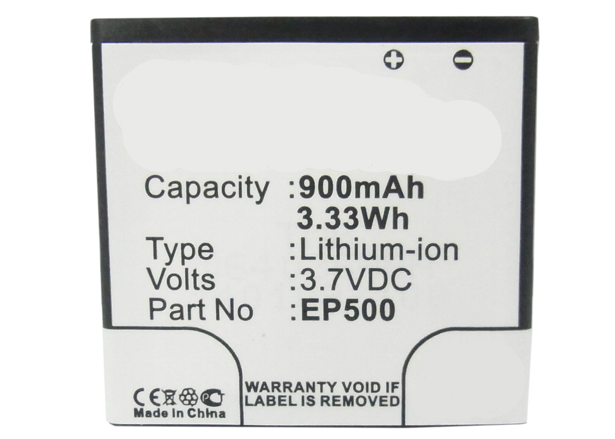 Synergy Digital Cell Phone Battery, Compatiable with Sony Ericsson EP500 Cell Phone Battery (3.7V, Li-ion, 900mAh)