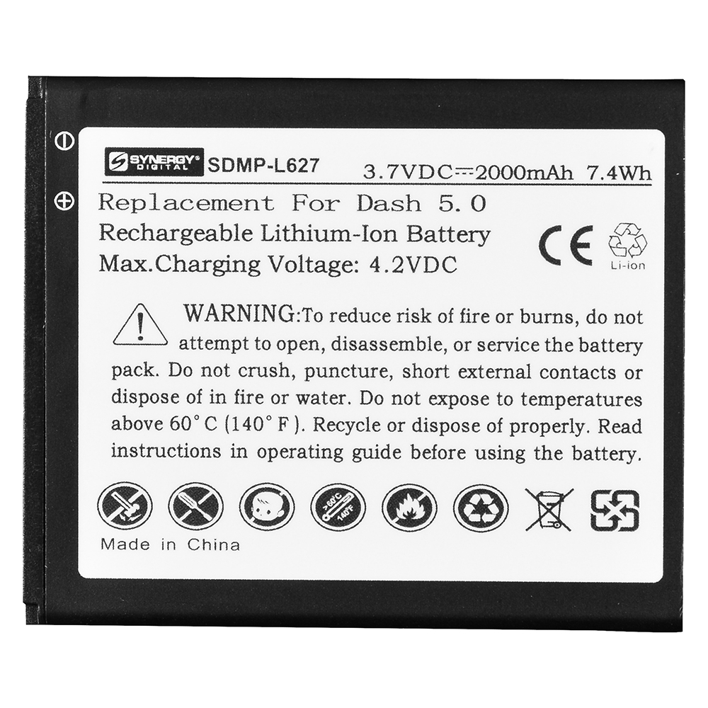 SDMP-L627 Li-Ion Battery - Rechargeable Ultra High Capacity (Li-Ion 3.7V 2000mAh) - Replacement For BLU C726004200T Cellphone Battery