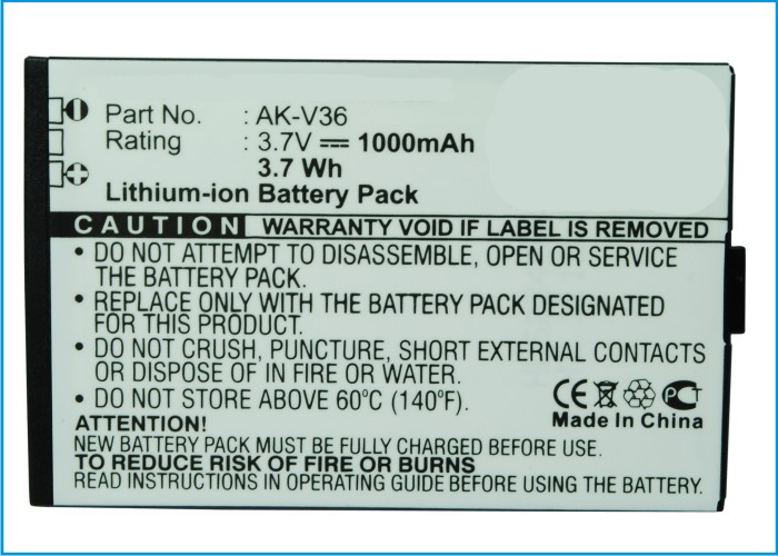 Synergy Digital Cell Phone Battery, Compatiable with Emporia AK-V35, AK-V36, AK-V37 Cell Phone Battery (3.7V, Li-ion, 1100mAh)