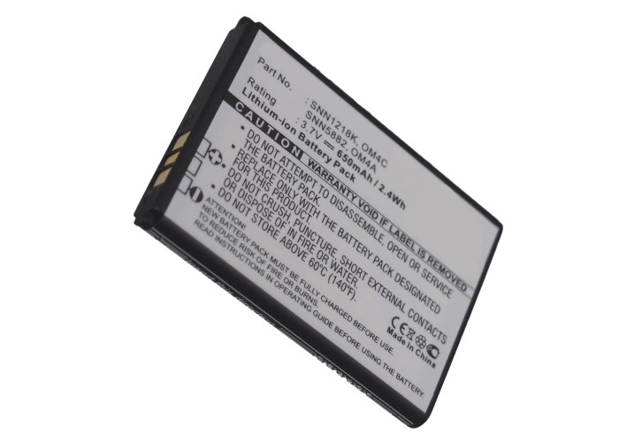 Synergy Digital Cell Phone Battery, Compatible with Motorola OM4A, OM4C, SNN1218K, SNN5882, SNN5882A Cell Phone Battery (3.7V, Li-ion, 650mAh)