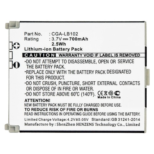 Synergy Digital Cell Phone Battery, Compatiable with Panasonic CGA-LB102 Cell Phone Battery (3.7V, Li-ion, 700mAh)