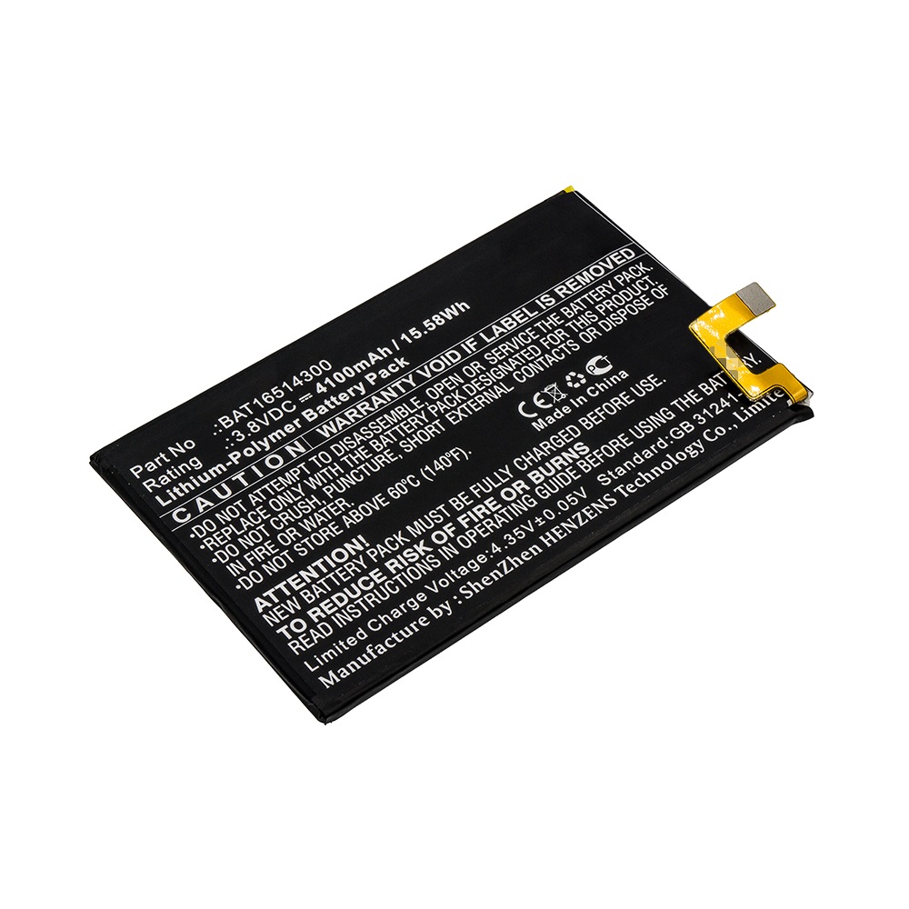 Synergy Digital Cell Phone Battery, Compatible with Doogee BAT16514300 Cell Phone Battery (Li-Pol, 3.8V, 4100mAh)