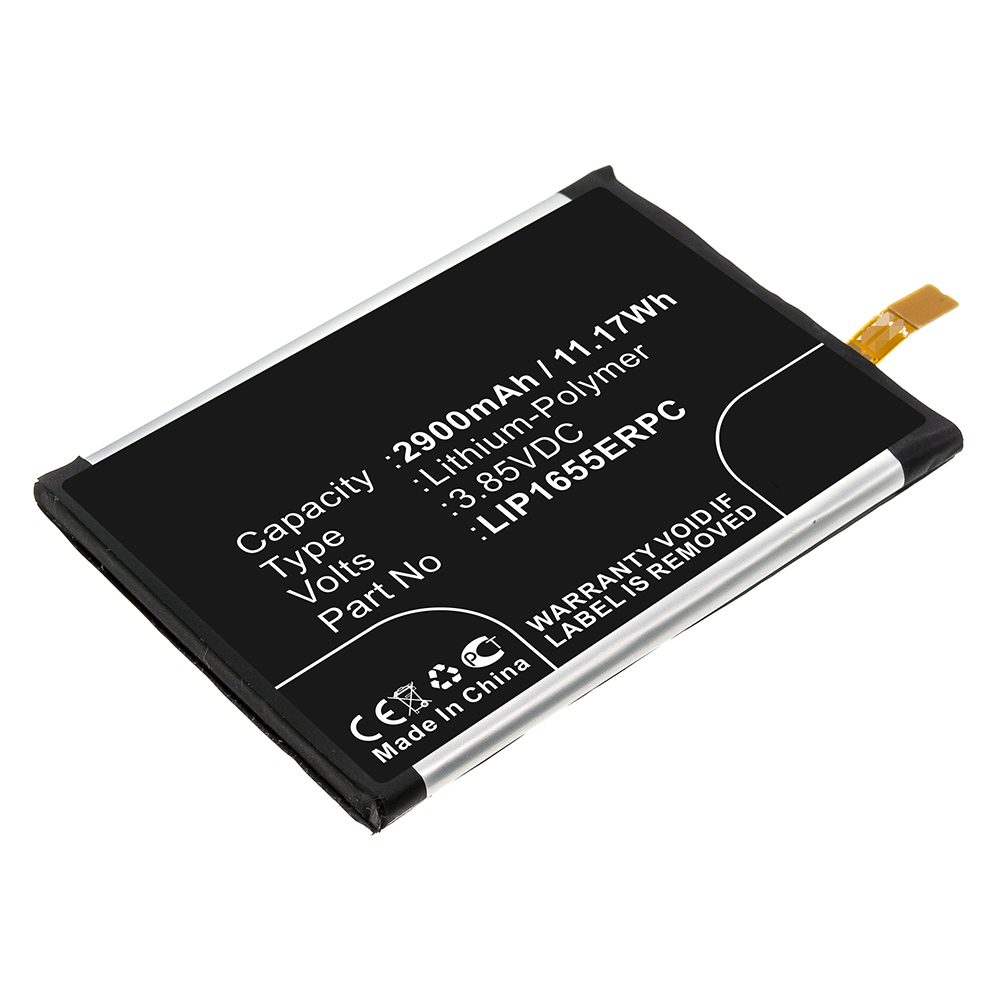 Synergy Digital Cell Phone Battery, Compatible with Sony 1310-1782, LIP1655ERPC Cell Phone Battery (3.85V, Li-Pol, 2900mAh)