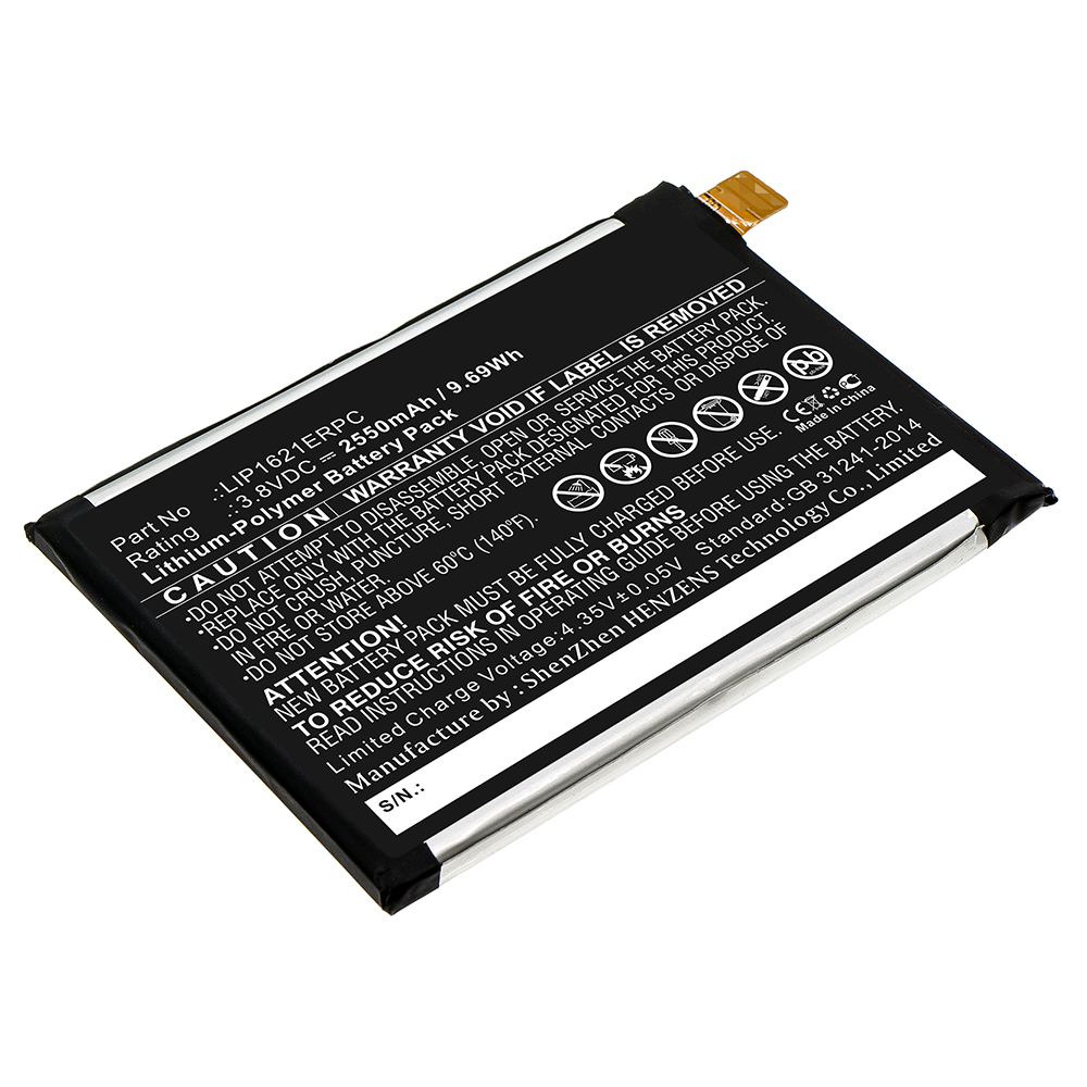Synergy Digital Cell Phone Battery, Compatible with Sony LIP1621ERPC Cell Phone Battery (3.8V, Li-Pol, 2550mAh)