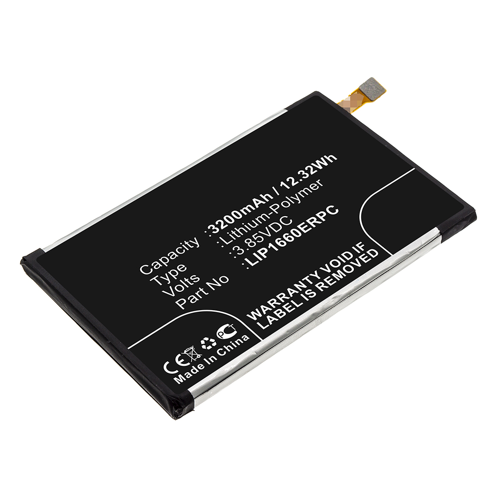 Synergy Digital Cell Phone Battery, Compatible with Sony LIP1660ERPC Cell Phone Battery (3.85V, Li-Pol, 3200mAh)