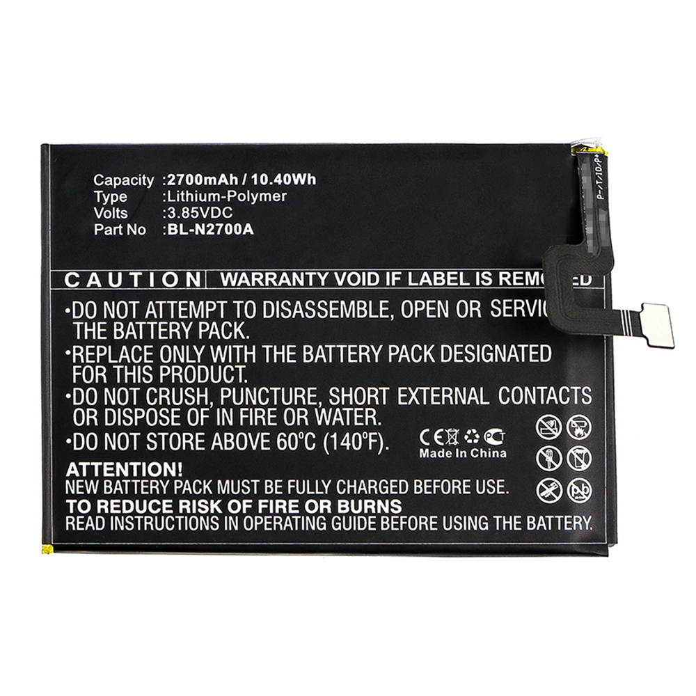 Synergy Digital Cell Phone Battery, Compatible with GIONEE BL-N2700A Cell Phone Battery (3.85V, Li-Pol, 2700mAh)