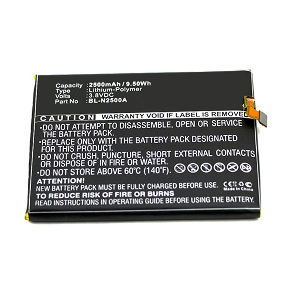 Synergy Digital Cell Phone Battery, Compatible with GIONEE BL-N2500A Cell Phone Battery (3.8V, Li-Pol, 2500mAh)