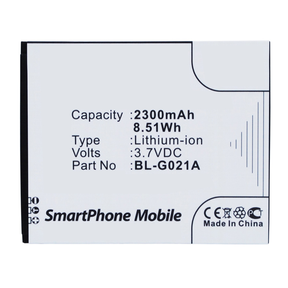 Synergy Digital Cell Phone Battery, Compatible with GIONEE BL-G021A Cell Phone Battery (3.7V, Li-Pol, 2300mAh)