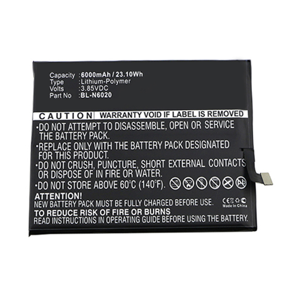 Synergy Digital Cell Phone Battery, Compatible with GIONEE BL-N6020 Cell Phone Battery (3.85V, Li-Pol, 6000mAh)