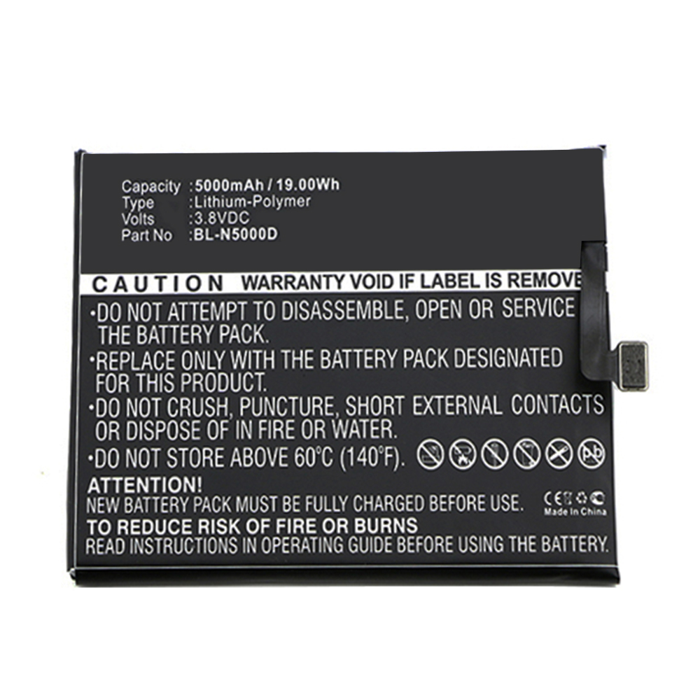 Synergy Digital Cell Phone Battery, Compatible with GIONEE BL-N5000D Cell Phone Battery (3.8V, Li-Pol, 5000mAh)