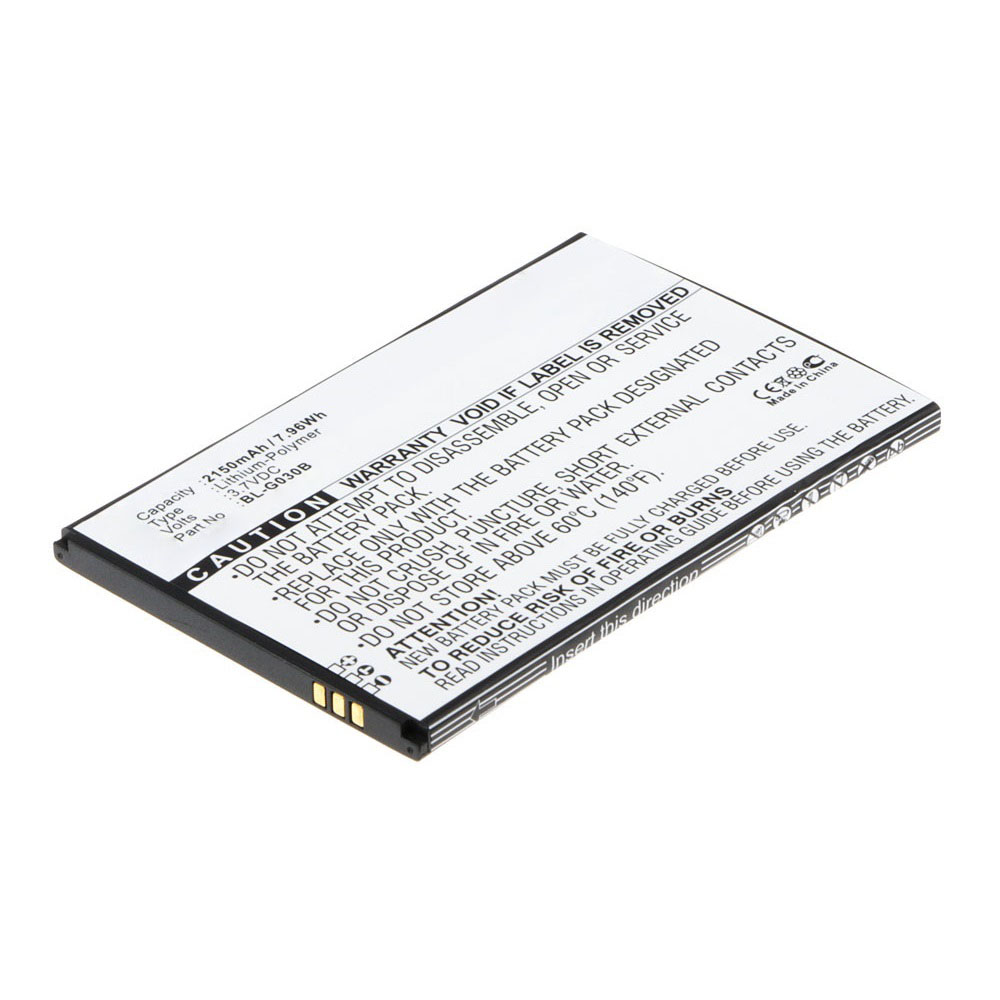Synergy Digital Cell Phone Battery, Compatible with GIONEE BL-G030B Cell Phone Battery (3.7V, Li-Pol, 2150mAh)