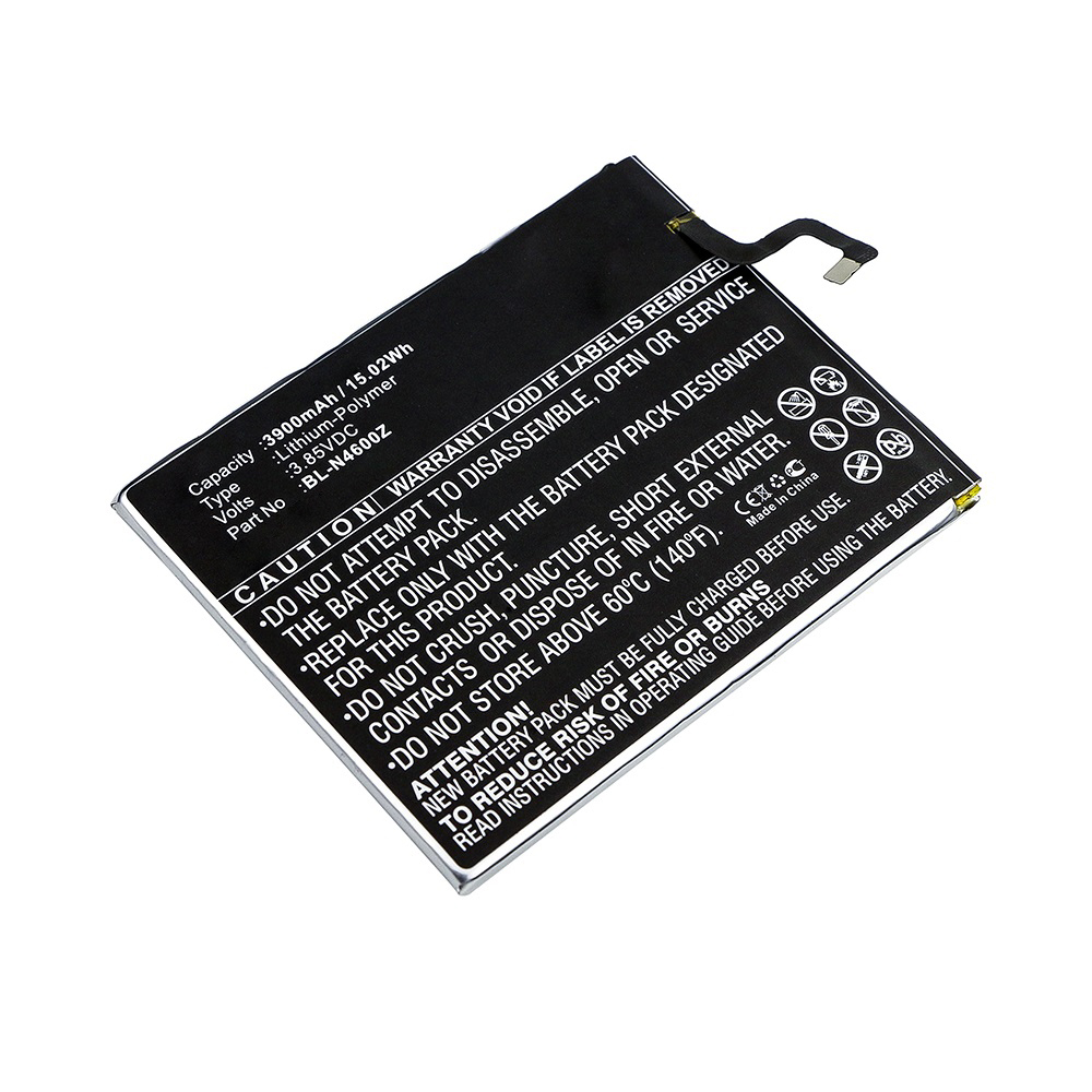 Synergy Digital Cell Phone Battery, Compatible with GIONEE BL-N4600Z Cell Phone Battery (3.85V, Li-Pol, 3900mAh)