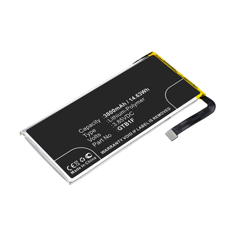 Synergy Digital Cell Phone Battery, Compatible with Google GTB1F Cell Phone Battery (3.85V, Li-Pol, 3800mAh)