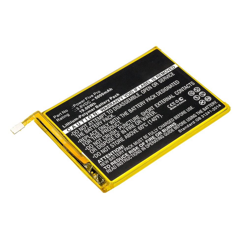 Synergy Digital Cell Phone Battery, Compatible with Highscreen  Cell Phone Battery (3.8V, Li-Pol, 5000mAh)