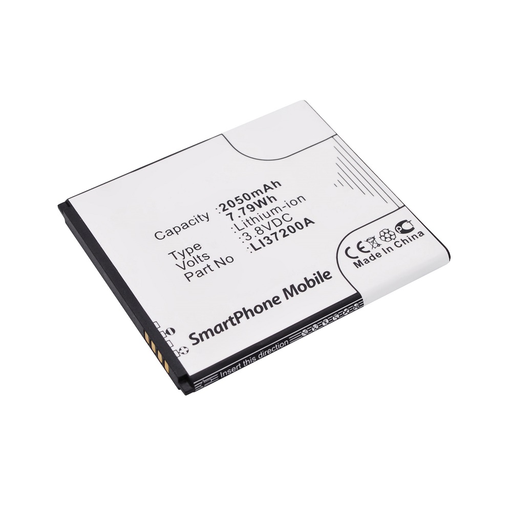 Synergy Digital Cell Phone Battery, Compatible with Hisense LI37200A Cell Phone Battery (3.8V, Li-Pol, 2050mAh)