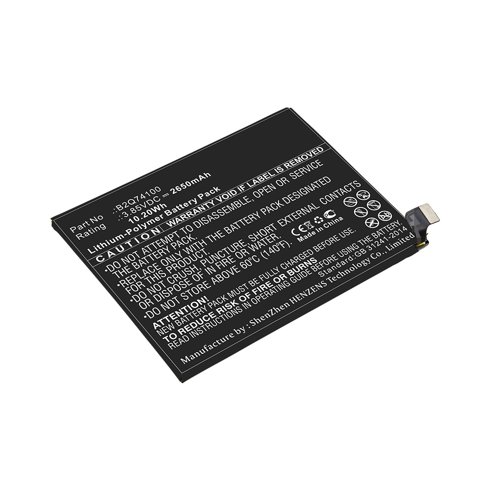 Synergy Digital Cell Phone Battery, Compatible with HTC B2Q74100 Cell Phone Battery (3.85V, Li-Pol, 2650mAh)