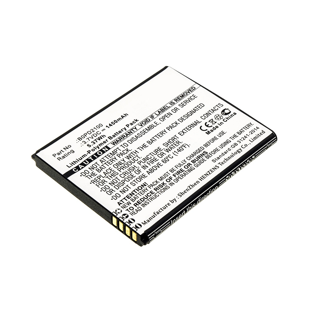 Synergy Digital Cell Phone Battery, Compatible with HTC B0PD2100 Cell Phone Battery (3.7V, Li-Pol, 1450mAh)