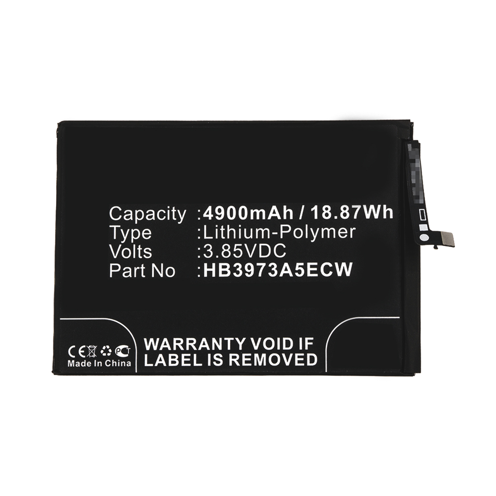 Synergy Digital Cell Phone Battery, Compatible with Huawei HB3973A5ECW Cell Phone Battery (3.85V, Li-Pol, 4900mAh)