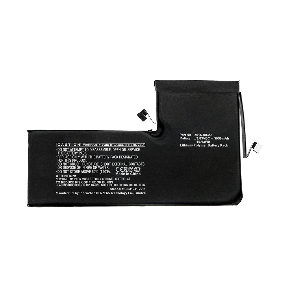 Synergy Digital Cell Phone Battery, Compatible with Apple 616-00351 Cell Phone Battery (Li-Pol, 3.83V, 3950mAh)