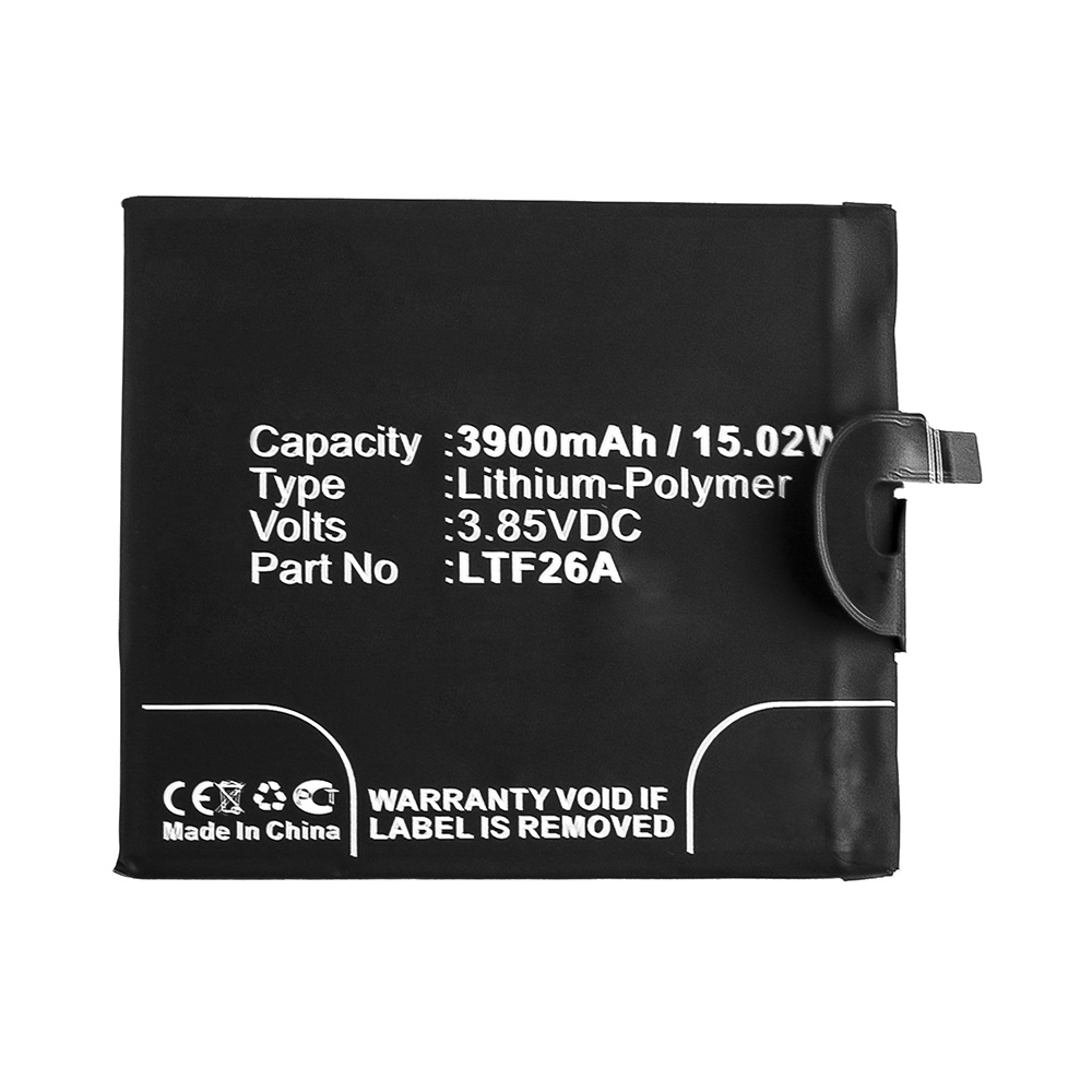 Synergy Digital Cell Phone Battery, Compatible with LeTV LTF26A Cell Phone Battery (Li-Pol, 3.85V, 3900mAh)
