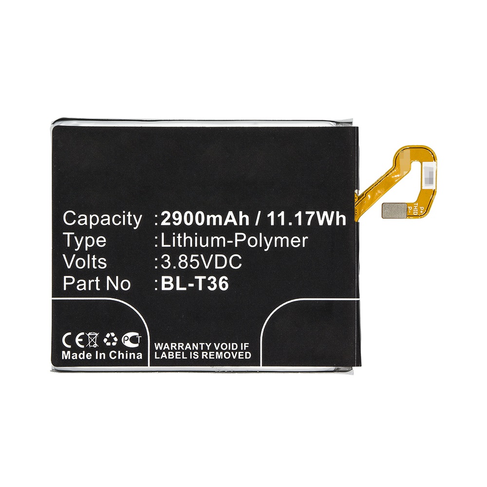 Synergy Digital Cell Phone Battery, Compatible with LG BL-T36 Cell Phone Battery (Li-Pol, 3.85V, 2900mAh)