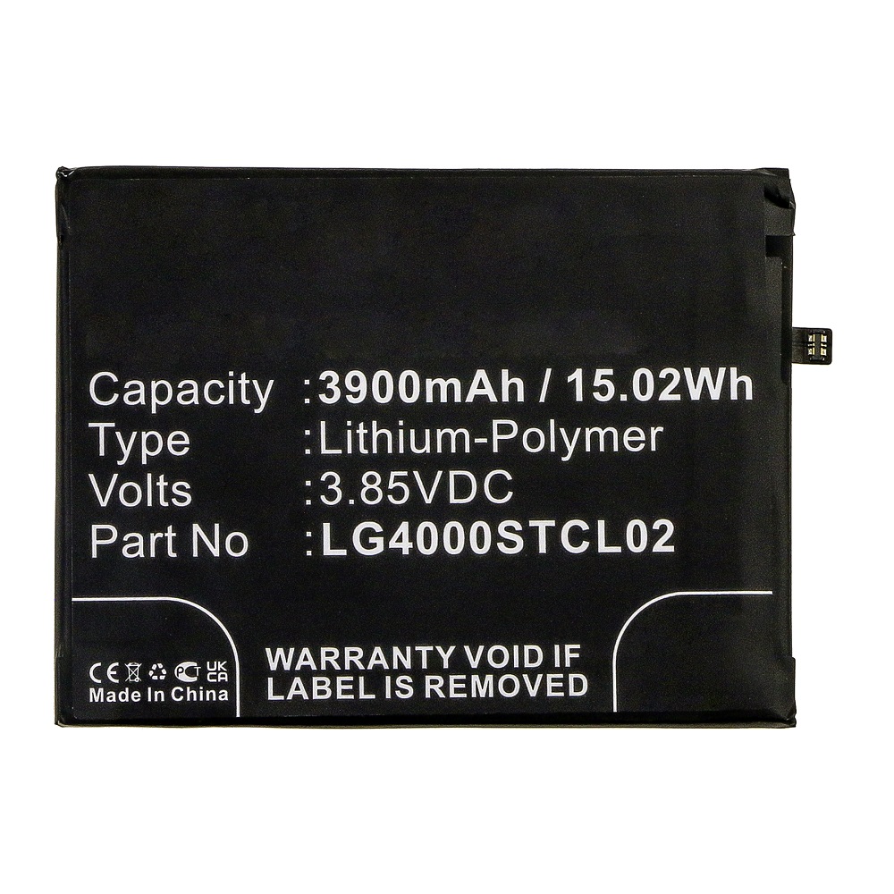 Synergy Digital Cell Phone Battery, Compatible with LG LG4000STCL02 Cell Phone Battery (Li-Pol, 3.85V, 3900mAh)