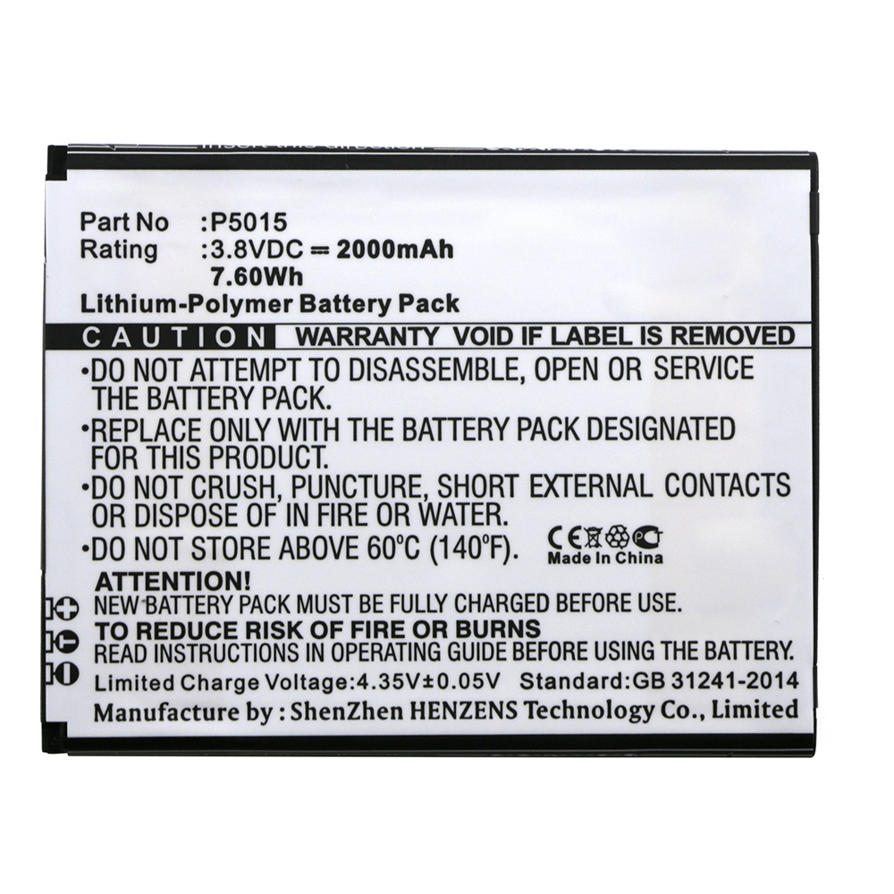 Synergy Digital Cell Phone Battery, Compatible with LogIcom P5015 Cell Phone Battery (Li-Pol, 3.8V, 2000mAh)