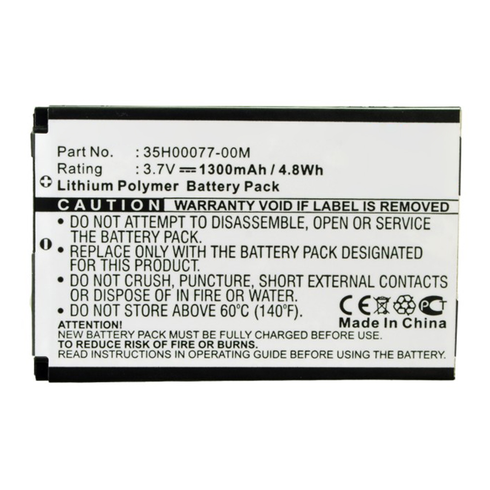 Synergy Digital Cell Phone Battery, Compatible with HTC 35H00077-00M Cell Phone Battery (Li-Pol, 3.7V, 1300mAh)