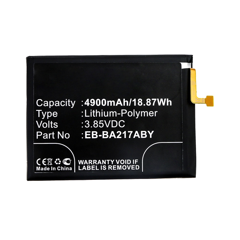 Synergy Digital Cell Phone Battery, Compatible with Samsung EB-BA217ABY Cell Phone Battery (Li-Pol, 3.85V, 4900mAh)