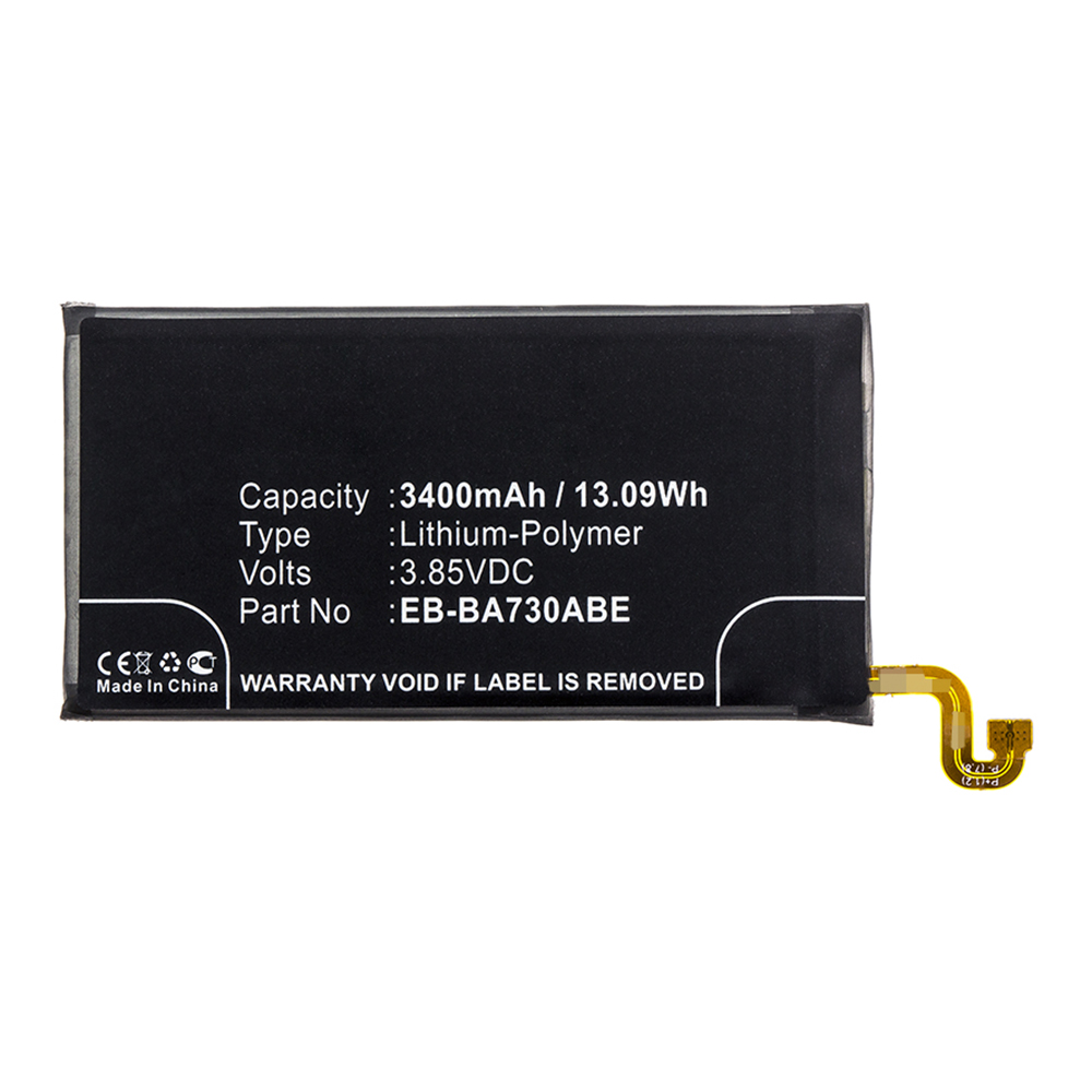 Synergy Digital Cell Phone Battery, Compatible with Samsung EB-BA730ABE Cell Phone Battery (Li-Pol, 3.85V, 3400mAh)