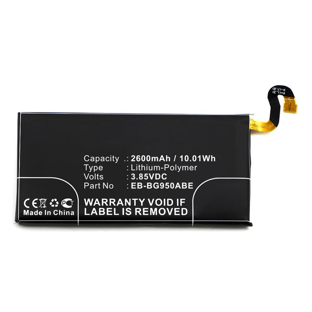 Synergy Digital Cell Phone Battery, Compatible with Samsung EB-BG950ABA Cell Phone Battery (Li-Pol, 3.85V, 2600mAh)