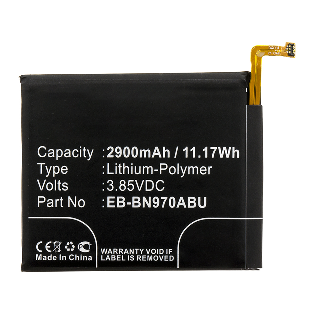 Synergy Digital Cell Phone Battery, Compatible with Samsung EB-BN970ABU Cell Phone Battery (Li-Pol, 3.85V, 2900mAh)