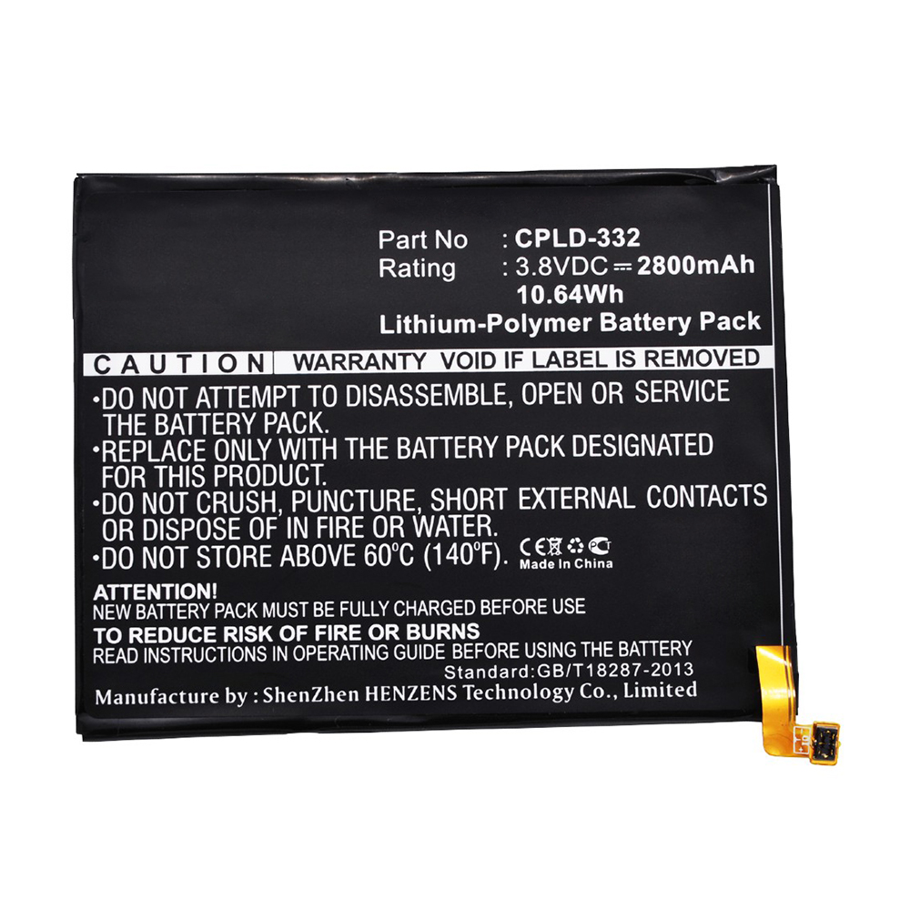 Synergy Digital Cell Phone Battery, Compatible with Vodafone CPLD-332 Cell Phone Battery (Li-Pol, 3.8V, 2800mAh)