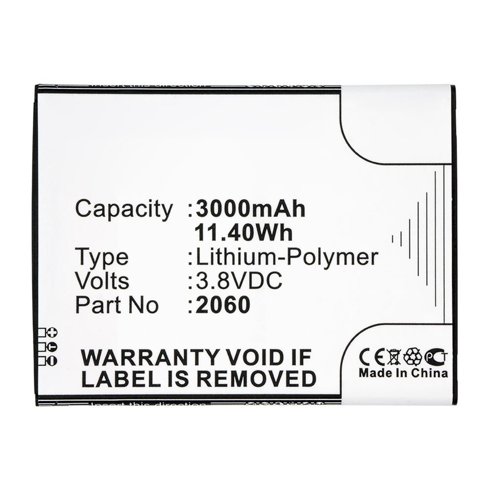 Synergy Digital Cell Phone Battery, Compatible with Wiko S104-N77000-002 Cell Phone Battery (Li-Pol, 3.8V, 3000mAh)