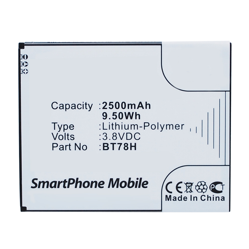 Synergy Digital Cell Phone Battery, Compatible with ZOPO BT78H Cell Phone Battery (Li-Pol, 3.8V, 2500mAh)