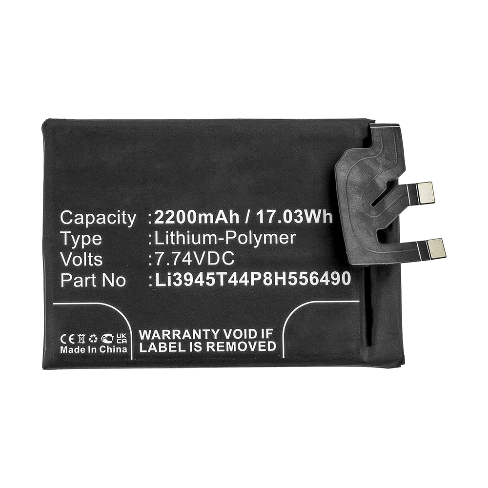 Synergy Digital Cell Phone Battery, Compatible with ZTE Li3945T44P8H556490 Cell Phone Battery (Li-Pol, 7.74V, 2200mAh)
