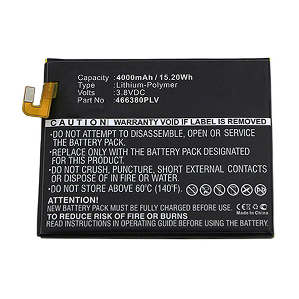 Synergy Digital Cell Phone Battery, Compatible with ZTE 466380PLV Cell Phone Battery (Li-Pol, 3.8V, 4000mAh)