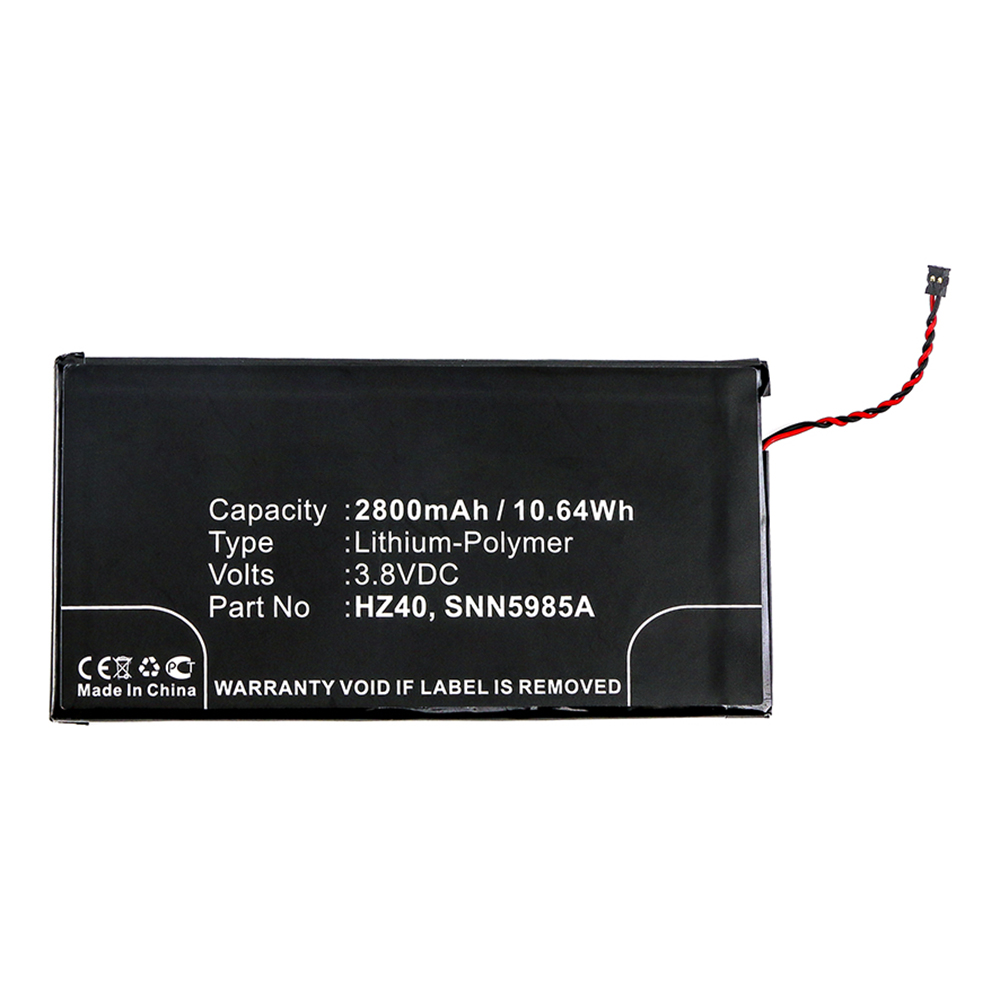 Synergy Digital Cell Phone Battery, Compatible with HZ40 Cell Phone Battery (3.8V, Li-Pol, 2800mAh)
